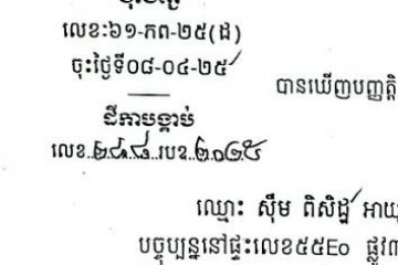 ដីកាបង្គាប់ឱ្យចូលមកបង់ប្រាក់ប្រដាប់ក្តីក្រៅពីពន្ធ